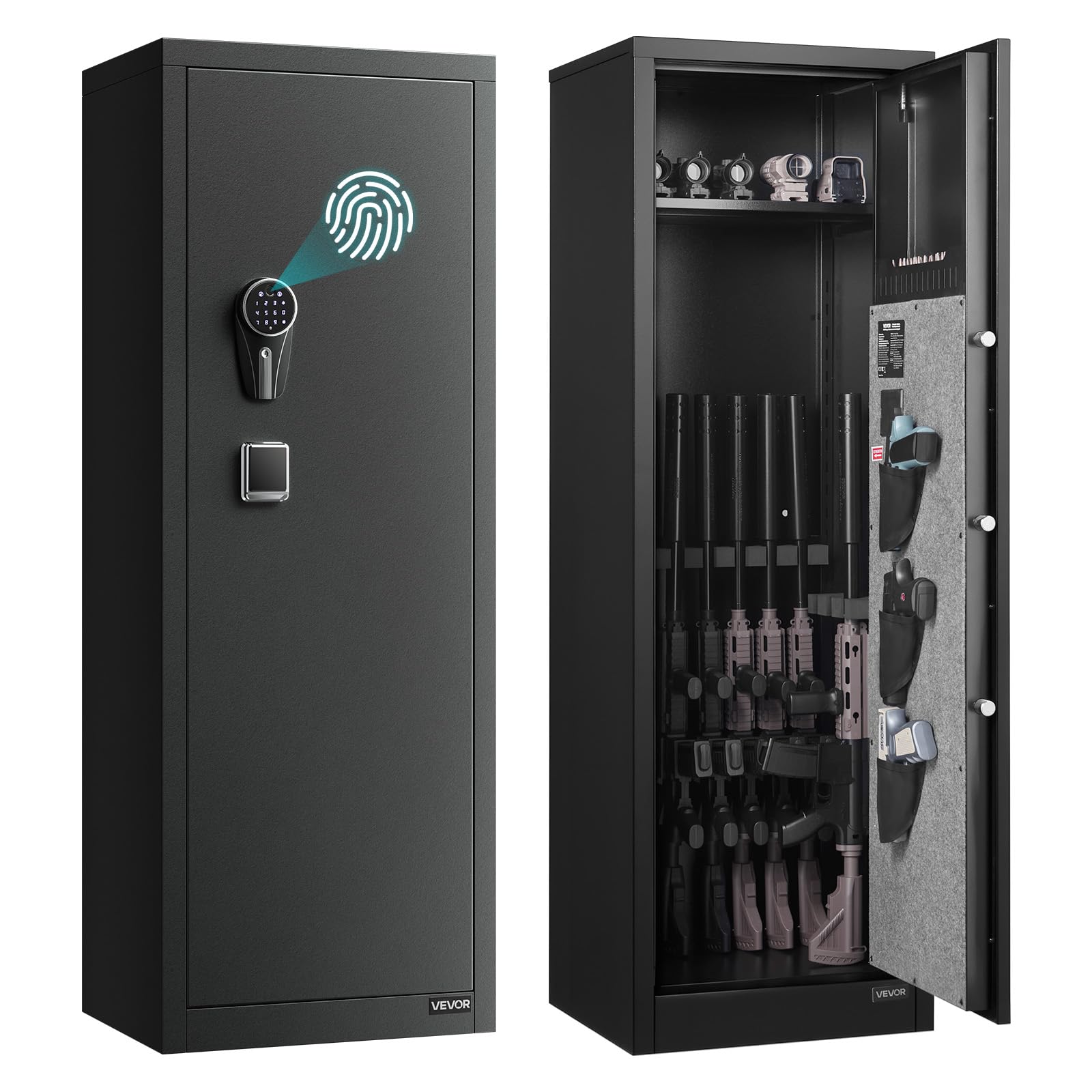 VEVOR 8-10 Gun Safe, Long Gun Cabinet for Rifles and Pistols, Quick Access Rifle