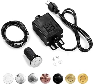 Sink Top Air Switch Kit Garbage Disposal Part by CLEESINK (LONG/3.5", Brushed Nickel Stainless Steel)