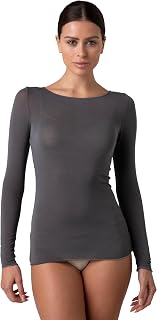 Lovable Modal and Cashmere Long Sleeve Sweater with Boat Neck