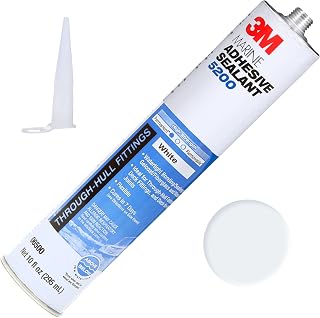 3M Marine Adhesive Sealant 5200, White, 10 fl oz Cartridge with Nozzle | Permanent Bonding and Sealing for Boats and RVs Above and Below the Waterline Waterproof Repair