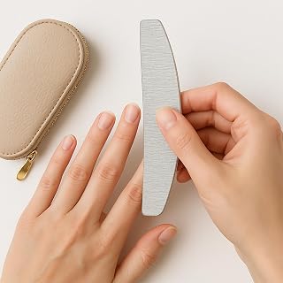 10 Pcs Professional Nail Files 100/180 Grit Reusable Double Sided Manicure Pedicure Tools for Natural Acrylic Artificial Nails