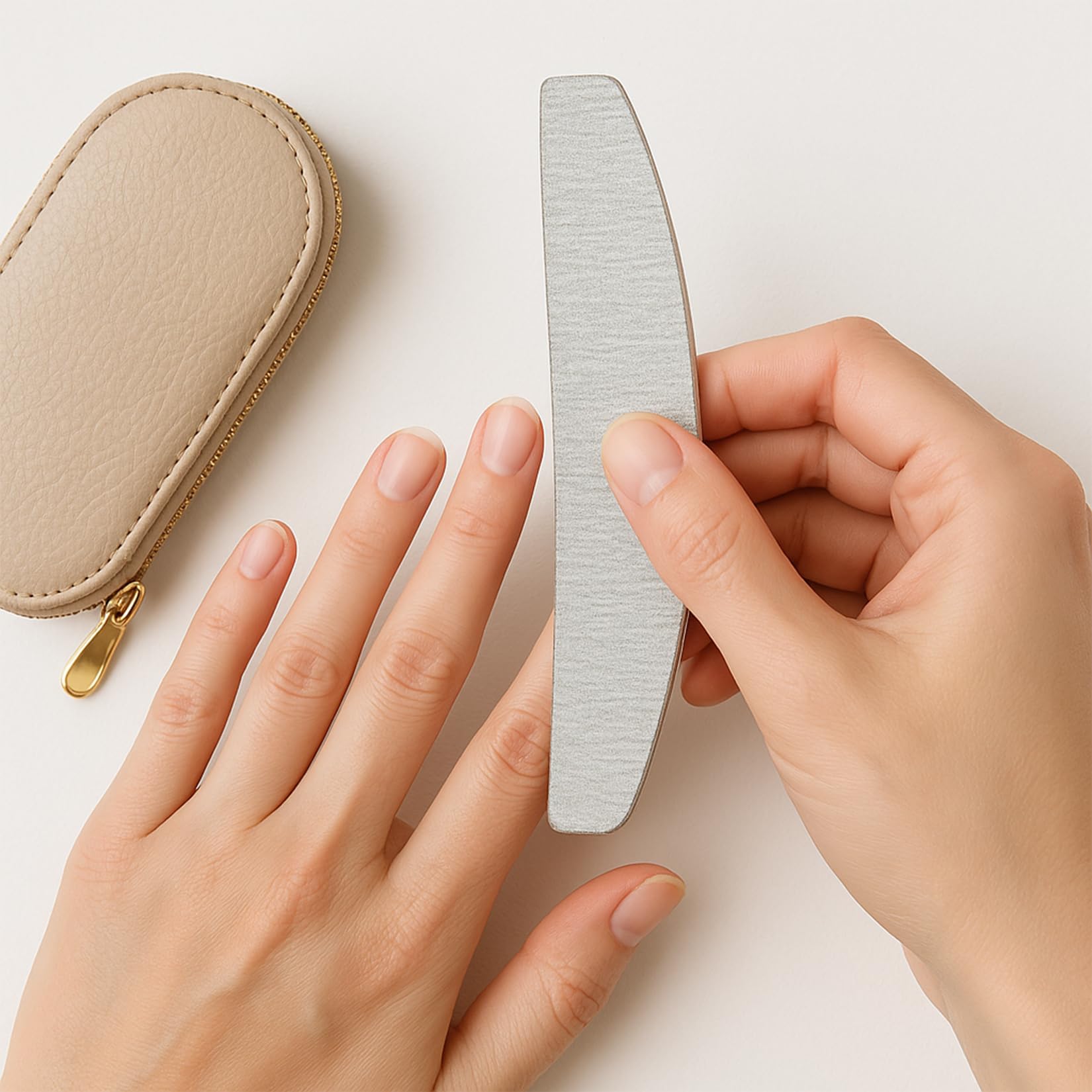 10pcs Professional Nail Files 100/180 Grit Reusable Double Sided Manicure Pedicu