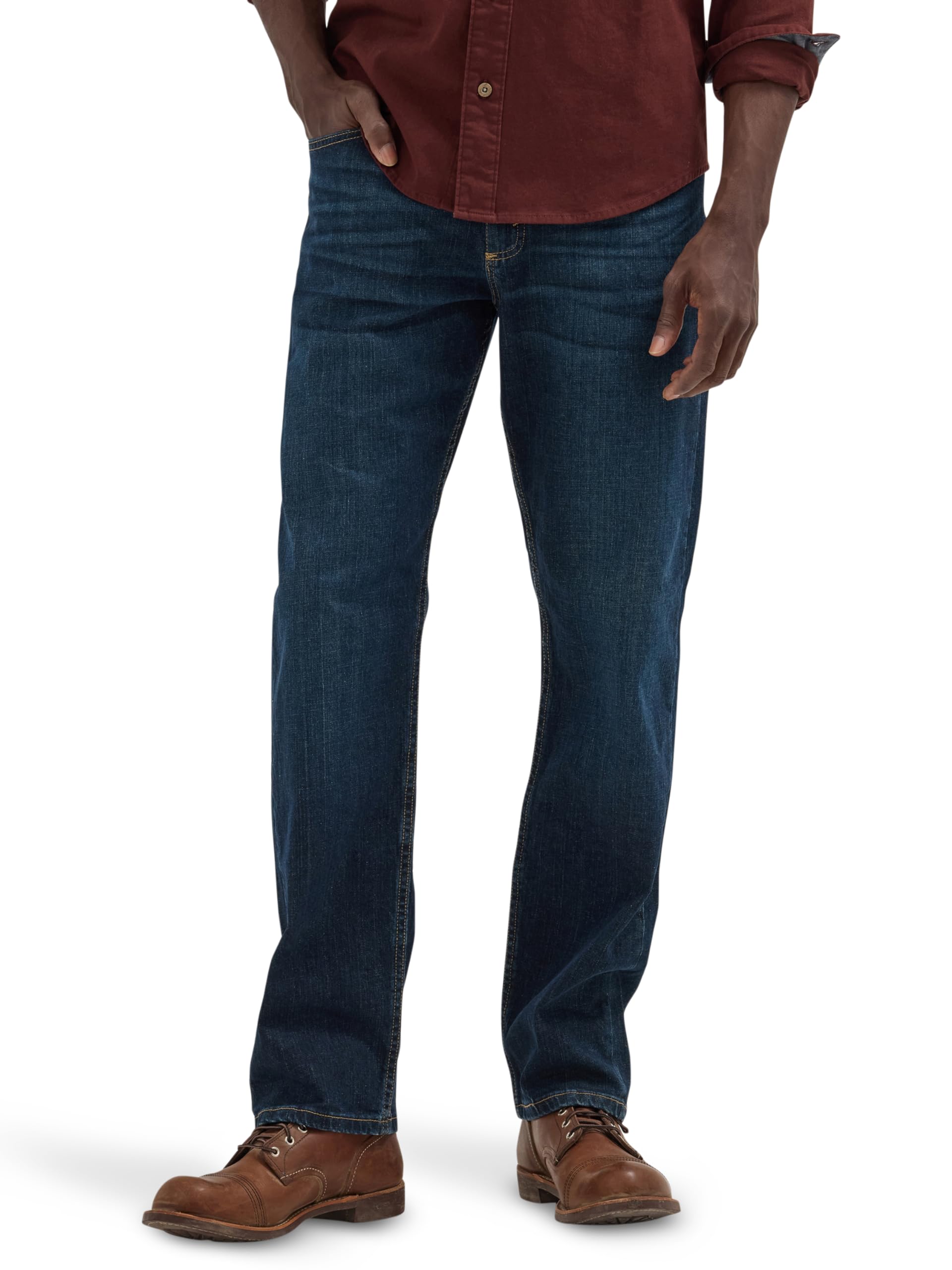 Wrangler Mens Free-to-Stretch Relaxed Fit Jean