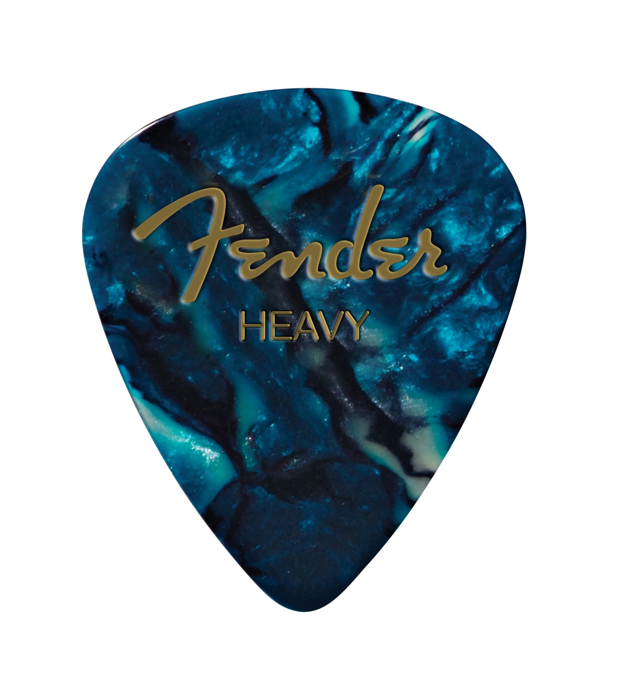 Fender Premium Celluloid Guitar Picks 351 Shape, Ocean Turquoise, Medium, 12-Pac