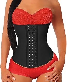 YIANNA Women's Corset Slimming Shaping Belly Cincher Corsage Latex Waist Trainer Bustier Body Shaper