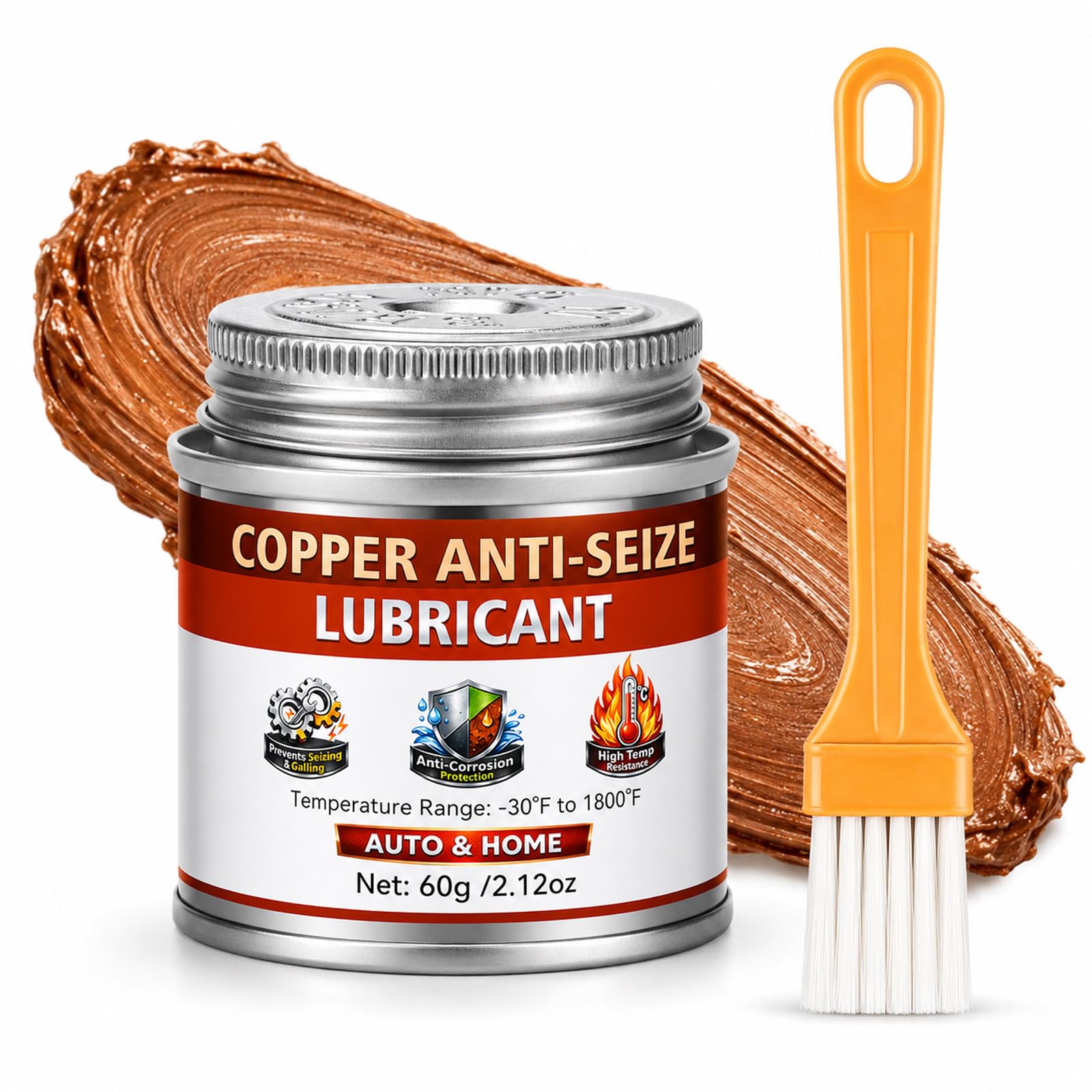 Bellisinno Copper Anti Seize Thread Lubricant Grease, High Temp Antiseize Grease