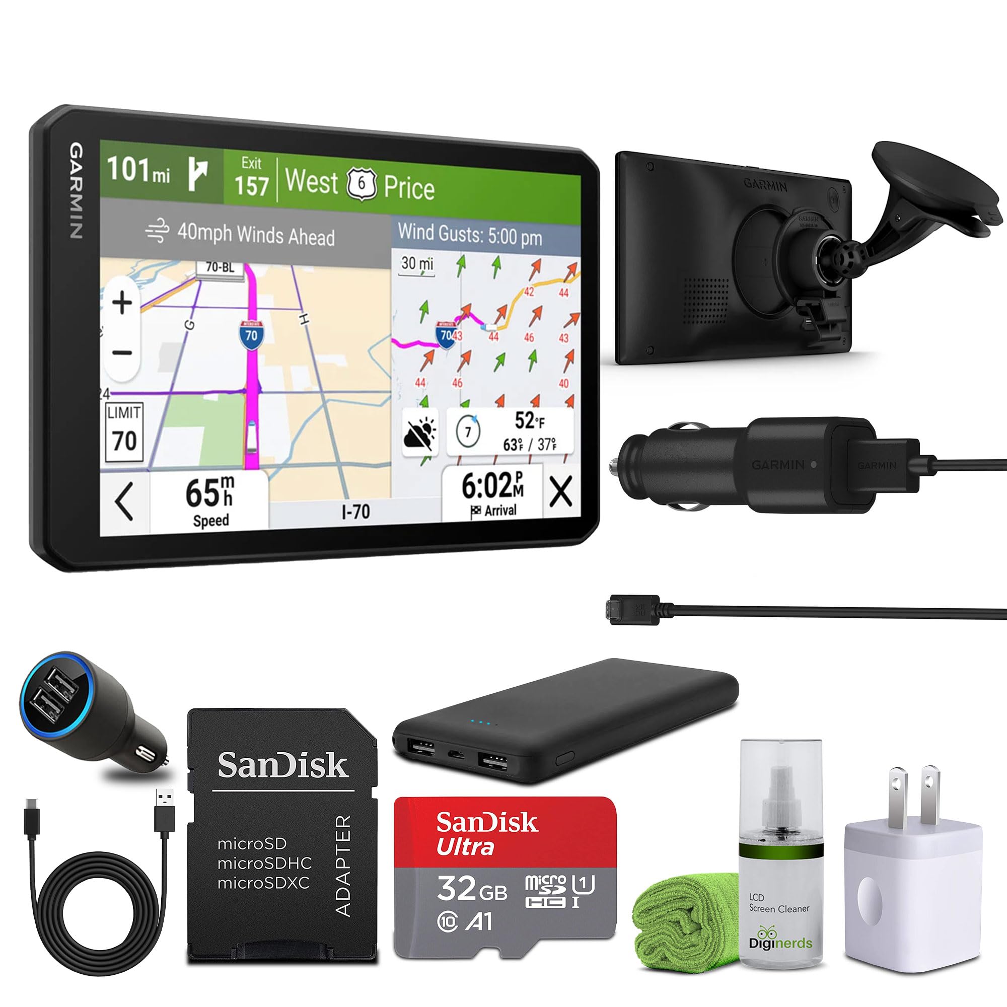 Garmin dēzl OTR720 7" GPS Truck Navigator Commercial GPS Navigation Bundle | For