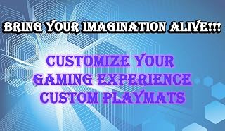 Custom Playmat 14" x 24" Your Design Printed Any Image Tournament and Card Game Legal