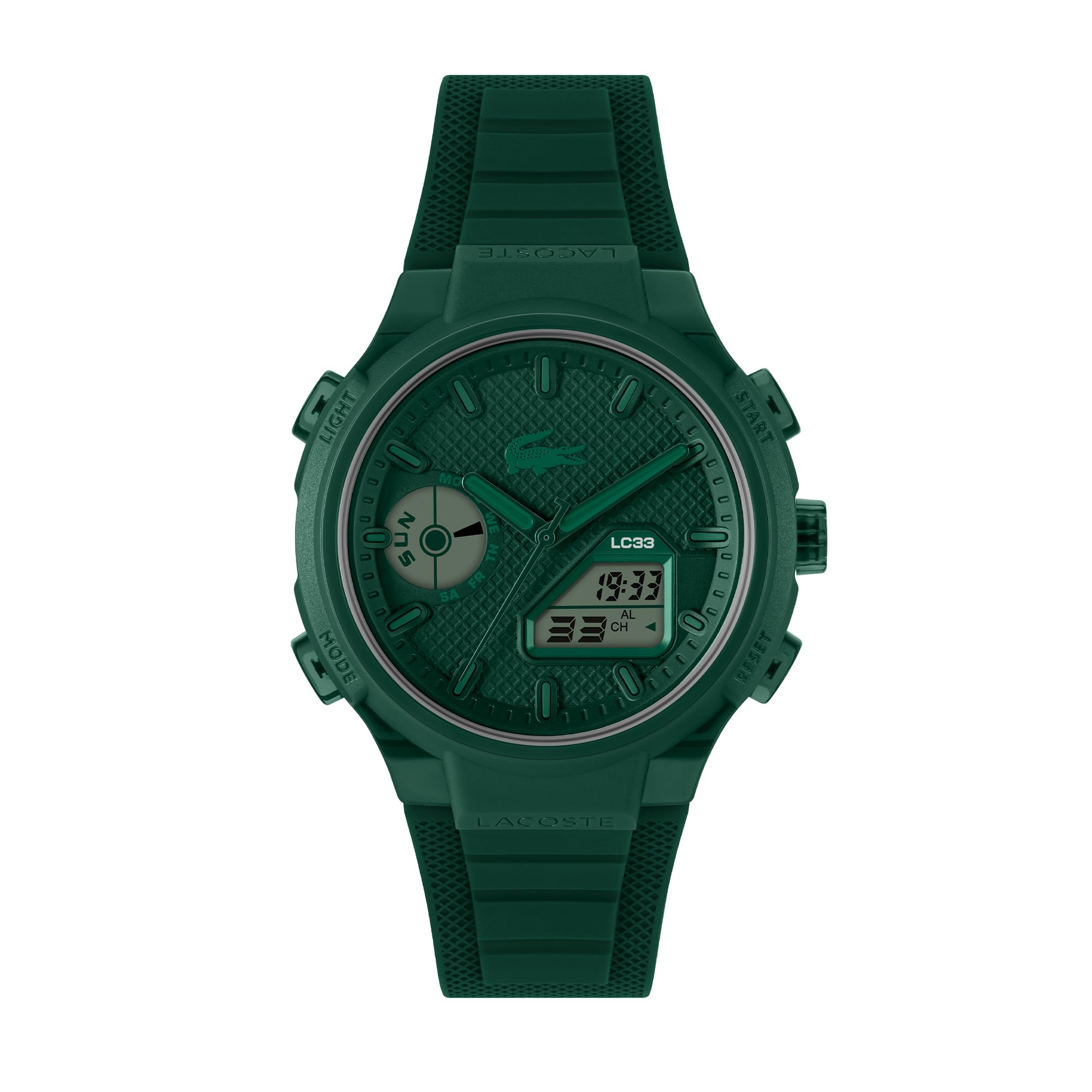 Lacoste Watch LC33 Collection Analog-Digital Multifunction Quartz Watch with Sil