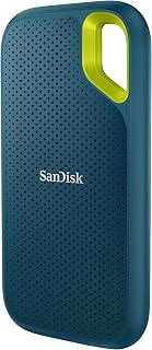 SanDisk Extreme Portable SSD 2TB - Up to 1050MB/s Read Speeds (Older Model) | External SSD, USB-C, Compatible with PC, Mac, Consoles, IP65 Water+Dust Resistant, Up to 3M Drop Protection, AES Encryption