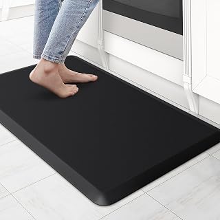 Kitchen Mat Cushioned Anti Fatigue Rug Standing and Comfort Floor Mats | Water-Resistant, Non-Slip, Easy to Clean Comfort Floor Mat for Kitchen, Sink & Office, Multiple Colors & Sizes, 17.3"x28"
