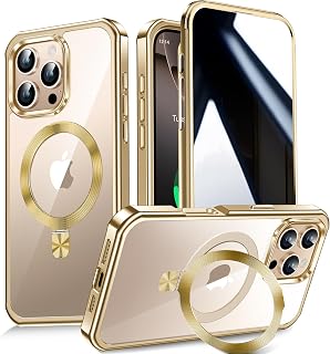 Magnetic Privacy Case for iPhone 16 Pro Max Case with Ring Stand, 6.9''