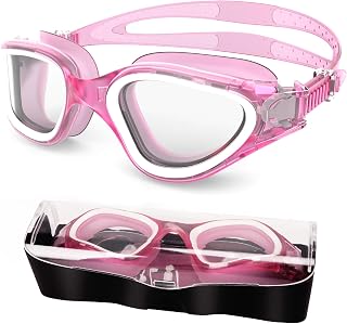 Swimming Goggles Anti Fog UV Protection Anti Leak Silicone Soft Clear Vision Easy Adjust for Men Women Adults Teens