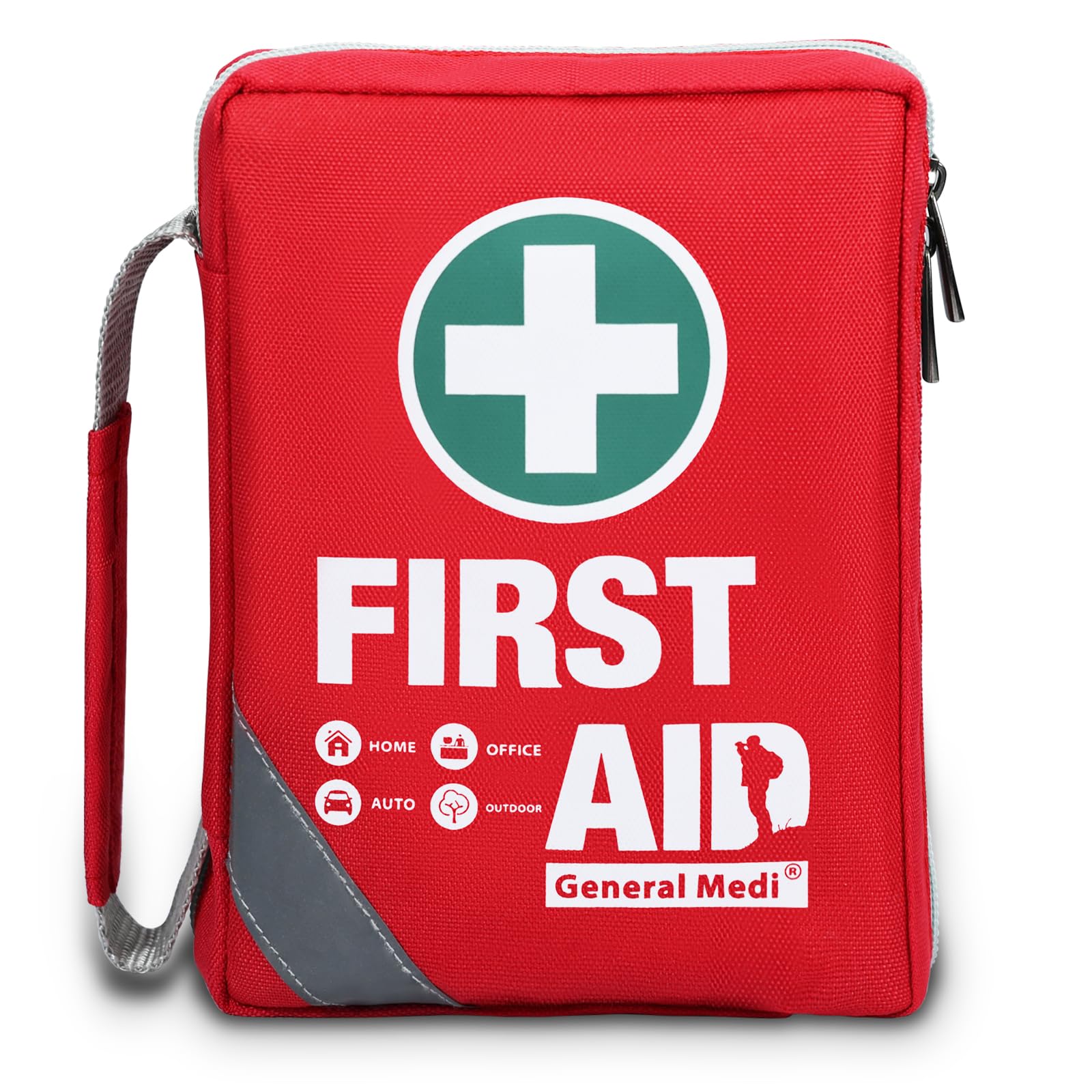 General Medi First Aid Kit - Small Compact Bag (175 Piece) | Reflective Bag Desi