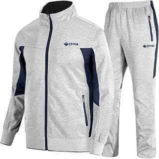 TBMPOY Men's Tracksuits Sweatsuits for Men Sweat Track Suits 2 Piece Casual Athletic Jogging Warm Up Full Zip Sets