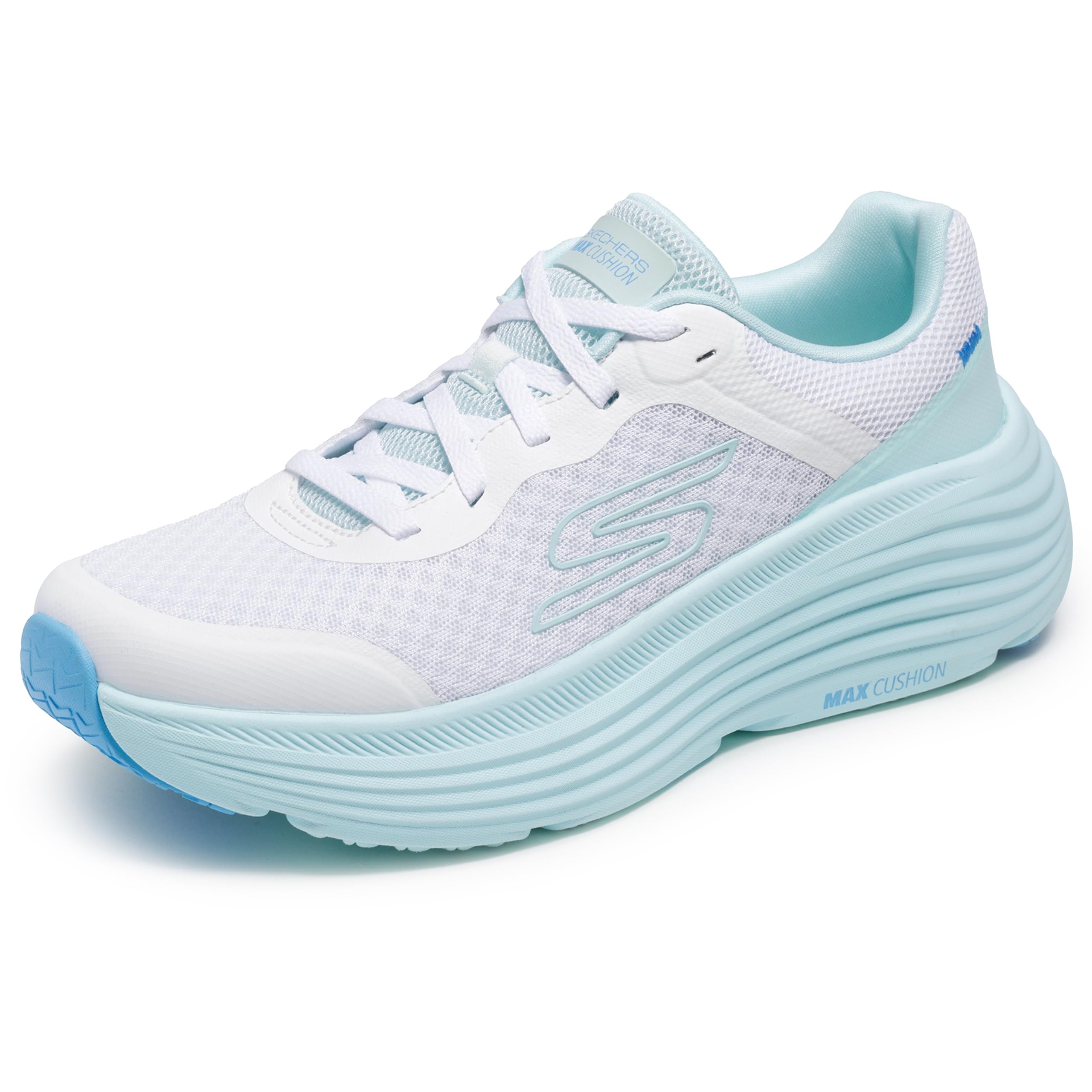 Skechers MAX Cushioning Endeavour Canova Women's Trainers, Synthetic Trim, White