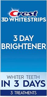 Crest 3DWhitestrips 3 Day Brightener At-Home Teeth Whitening Kit, 3 Treatments, Whiter Teeth in 3 Days