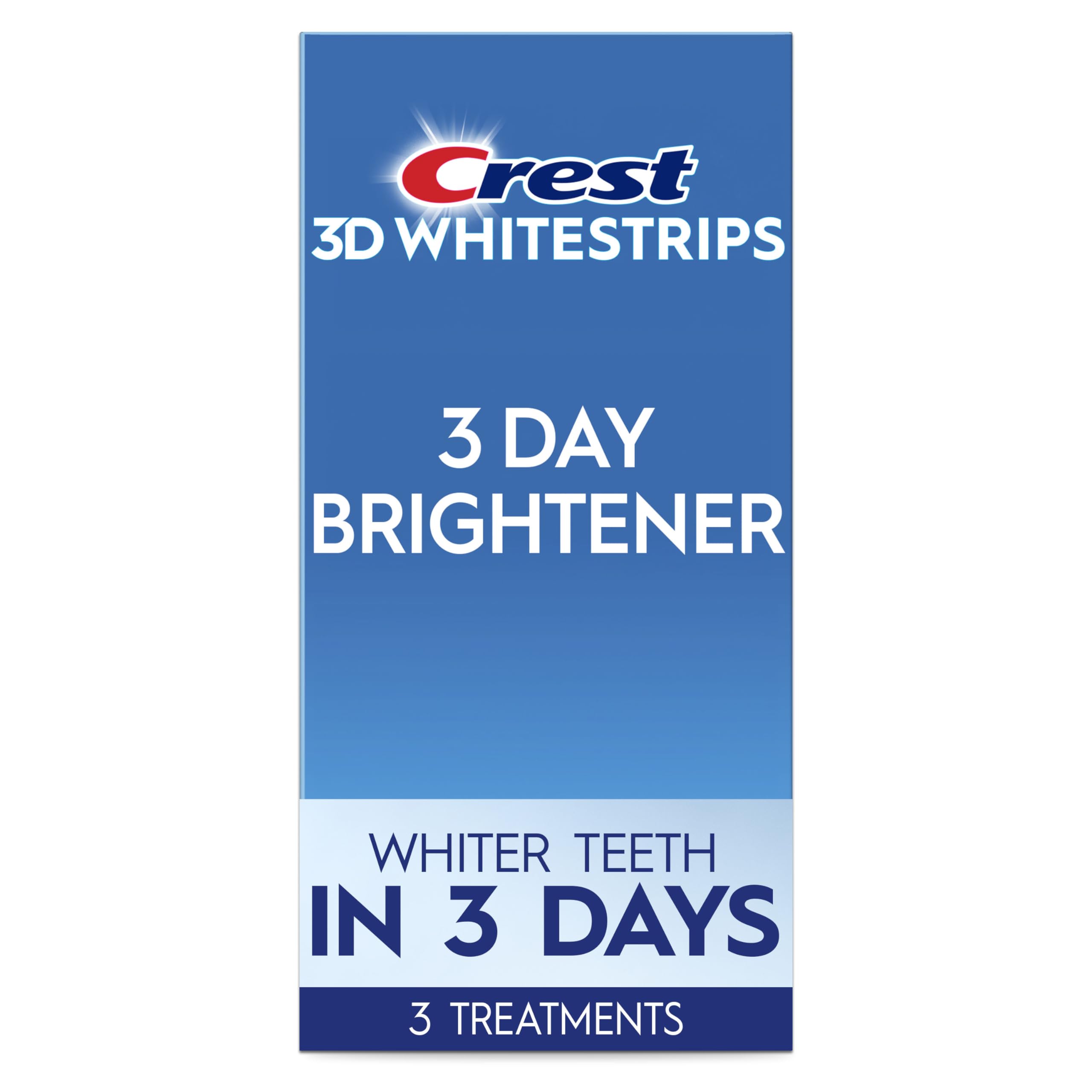 Crest 3DWhitestrips 3 Day Brightener At-Home Teeth Whitening Kit, 3 Treatments, 