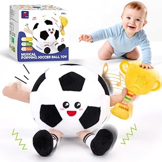 hahaland Baby Toys 6 to 12 Months, Crawling Football Plush Babies Toy