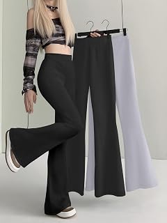 Women High Waist Flared Leggings 2 Piece Yoga Pants for Women Soft Bell Bottom Versatile Sizes