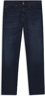 BOSS Mens Maine BC-L-C Blue Regular-fit Jeans in Stretch Denim