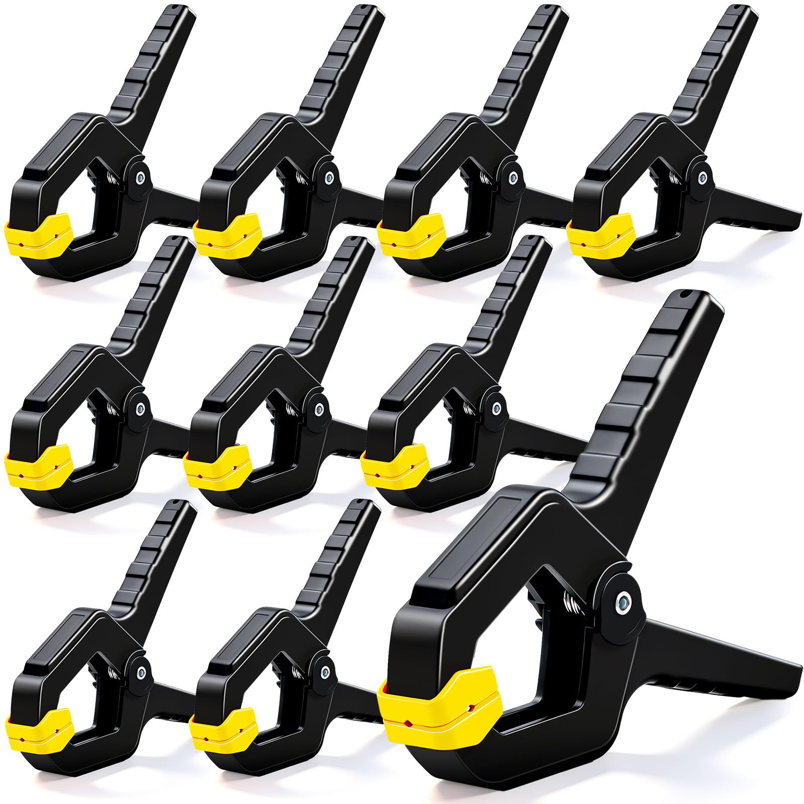 10 Pack Spring Clamps, Heavy Duty Plastic Woodworking Clamps & Multi-Use Hanging
