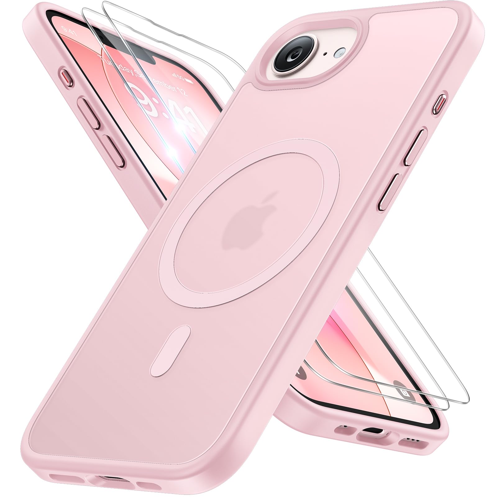 Miracase for iPhone 16e case & iPhone 17e Case for MagSafe [with 2×9H+ Screen Pr