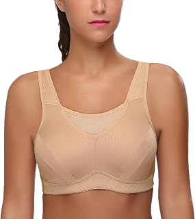 WingsLove Women's Sports Bra High Impact Bra Full Coverage Wirefree Workout Non Padded Ultimate Running Bra Sports Bra Women Plus Size