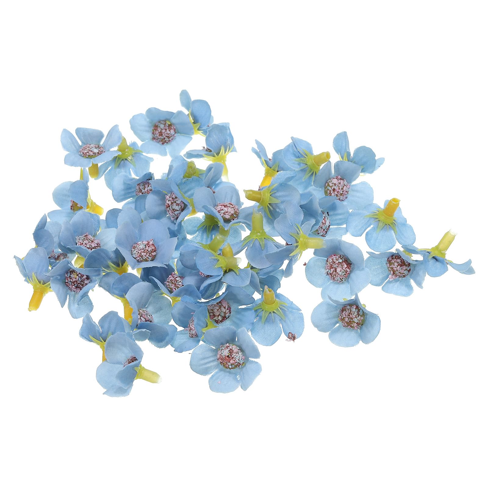 Pack of 50 Artificial Daisy Heads 2cm Silk Flower Heads for Wedding Floral Bouqu