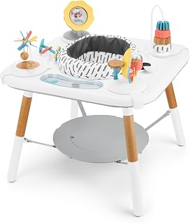 Skip Hop Discoverosity Montessori-Inspired 3-Stage Activity Center &amp; Play Table for Baby Ages 4m+, Includes Mirror, Rattles, Teethers