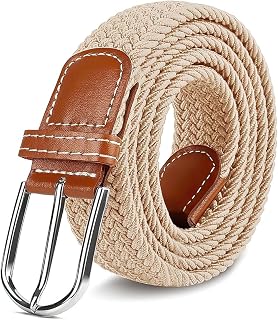 Mens Stretch Braided Web Belt Elastic for Casual Golf Jeans,1 3/8"