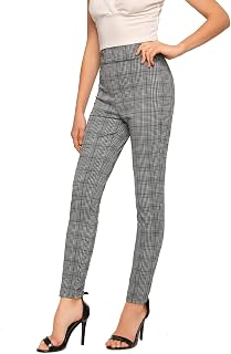 SweatyRocks Women's Dress Pants Stretchy High Waisted Skinny Work Leggings