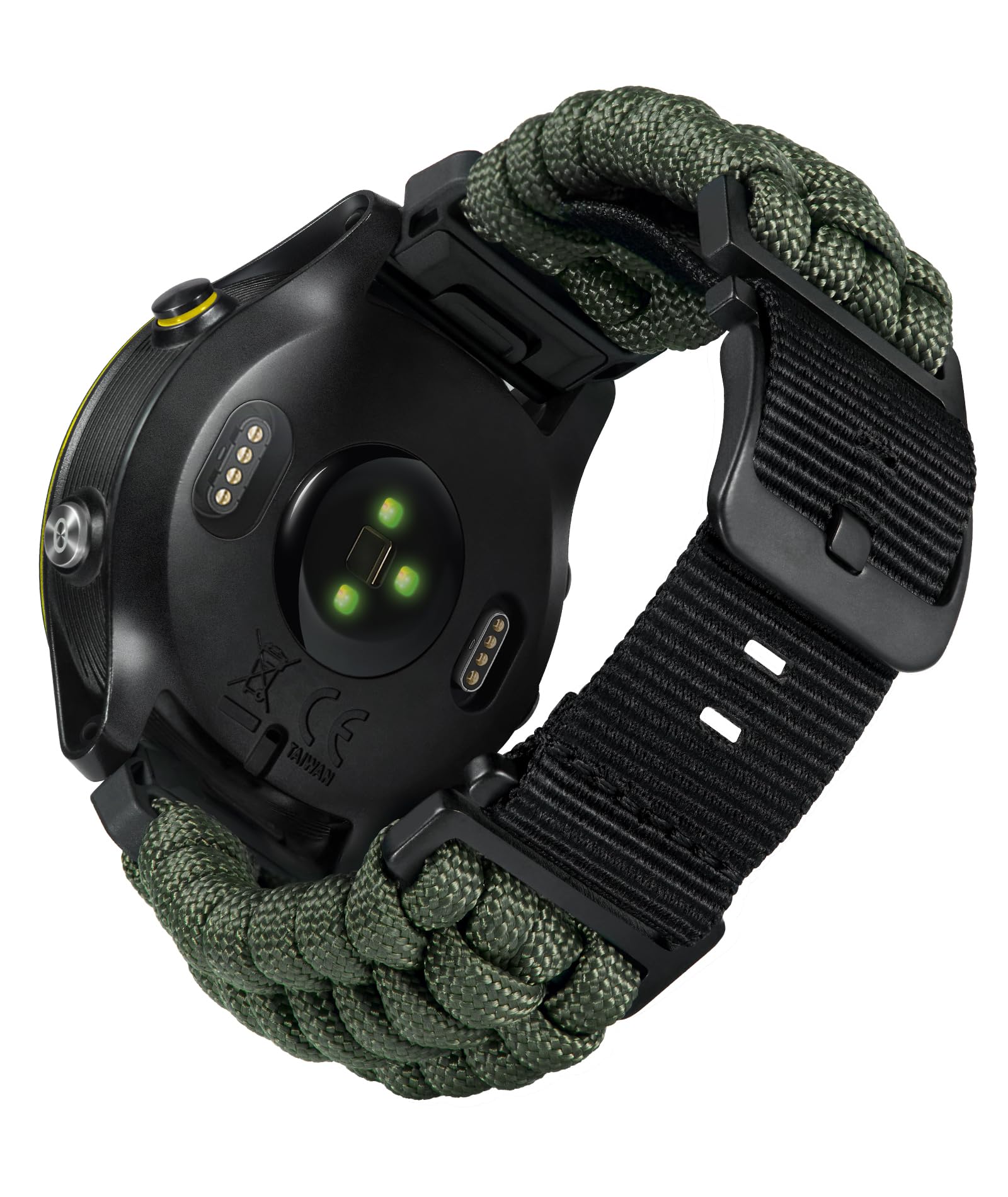 BINLUN Compatible with Garmin 20mm 22mm 26mm Braided Military Paracord Strap Spo