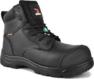 MooseLog Men's 6" CSA Lightweight Comp Toe Leather Work Safety Boots