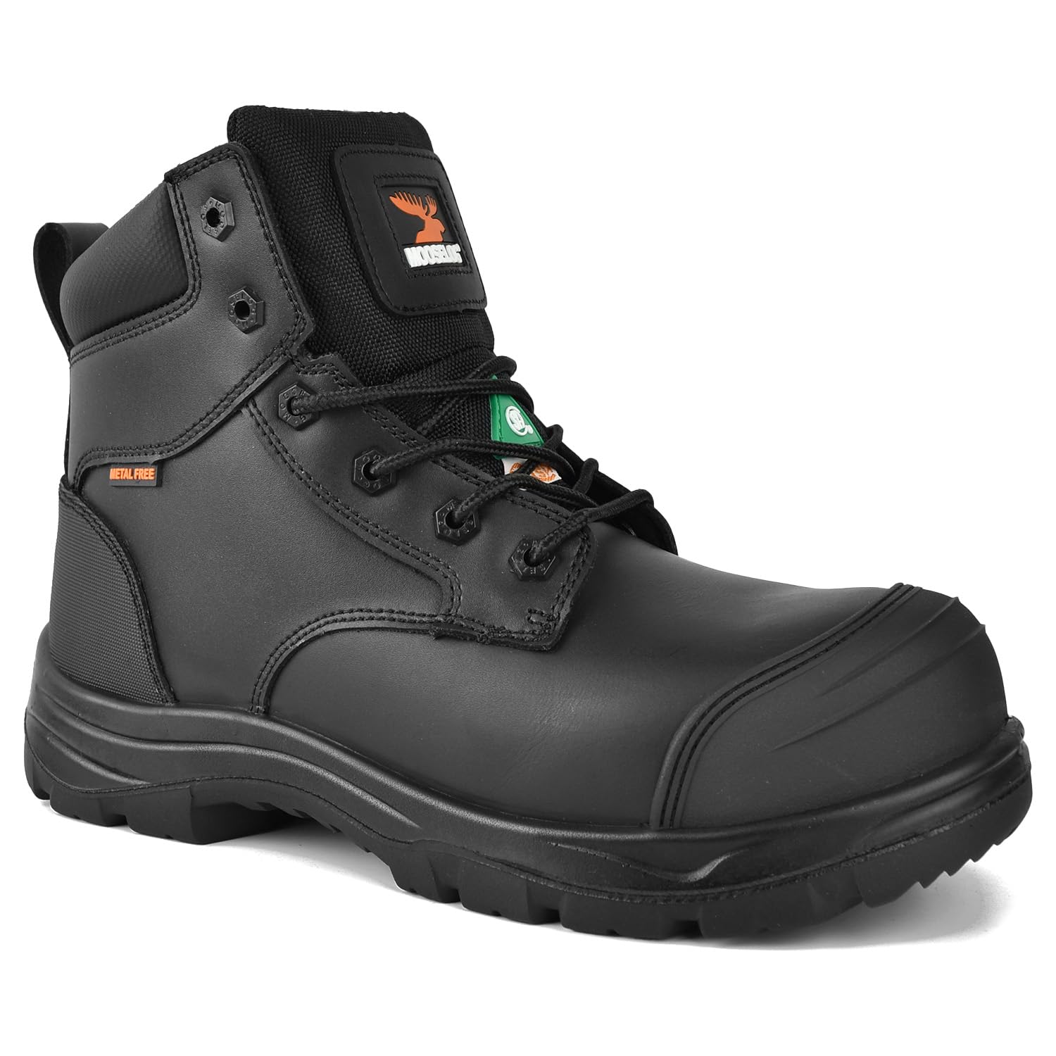 MooseLog Men's 6" CSA Lightweight Comp Toe Leather Work Safety Boots