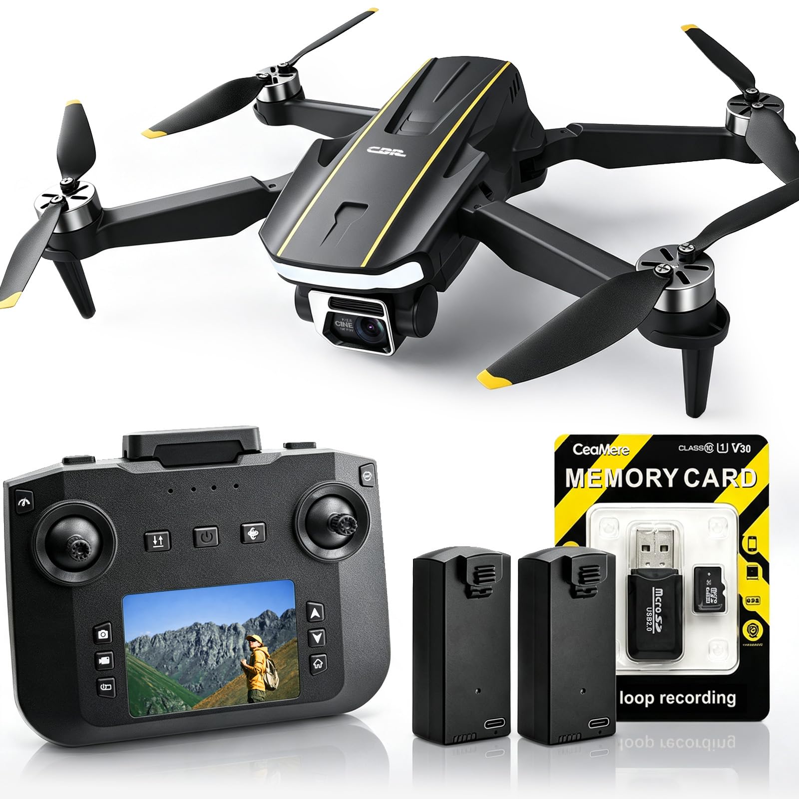 2K Video Drone with Camera for Adults, LCD Screen Remote Controller, 36 Min Flig
