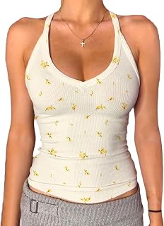 Danysu Women's V Neck Racerback Tank Top