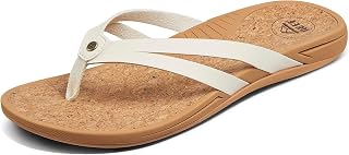 REEF Pacific Joy Women's Flip Flop, Vegan Leather Strap and Soft Cushion Footbed