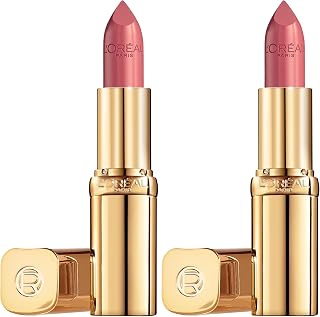 L'Oréal Paris Nourishing Lipstick with Satin Finish, Argan Oil and Vitamin E, Color Riche Satin, No. 226 Rose Glance, 1 x 4.3 g (Pack of 2)
