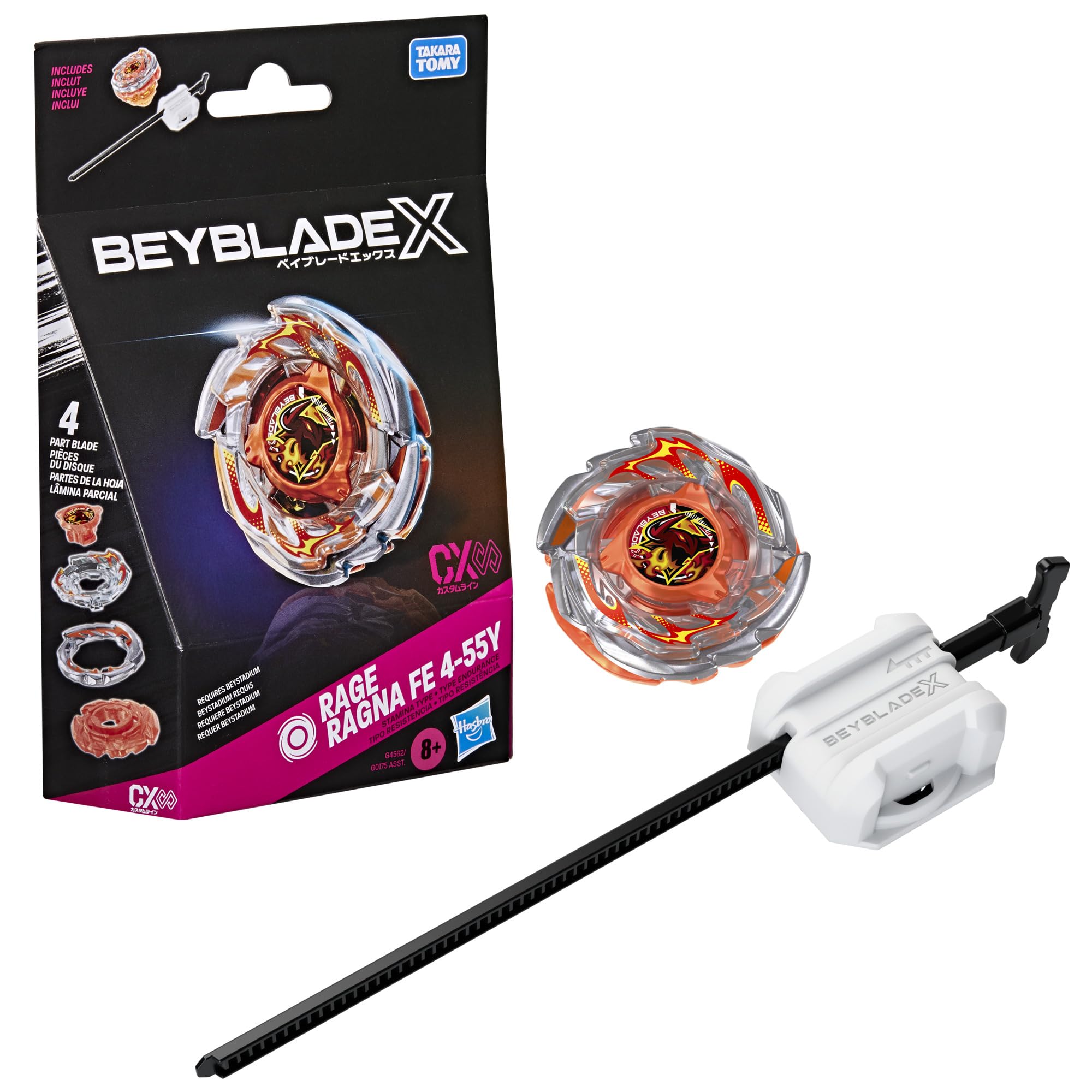 Beyblade X Rage Ragna FE 4-55Y CX Infinity Starter Pack Set, Takara Tomy Stamina