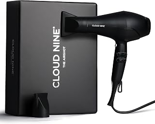 Cloud Nine The Airshot Ionic Hair Dryer for Women, 1600W, Anti-Frizz, Black