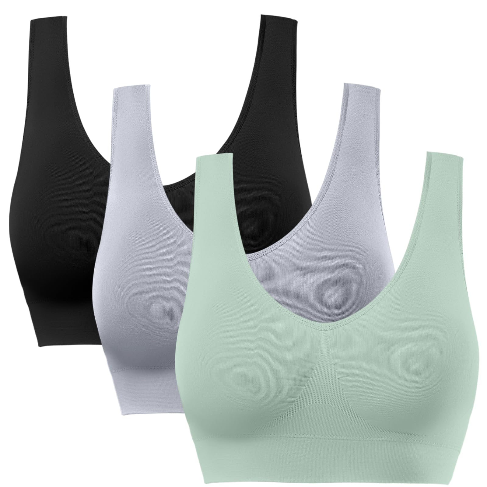 BESTENA Sports Bras for Women, Seamless Comfort Yoga Bra with Removable Pads