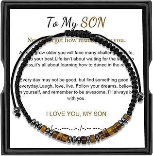 Morse Code Bracelet- Gifts for Son/Grandson/Daughter/Granddaughter/Nephew, Inspirational Birthday Back to School Graduation Gift
