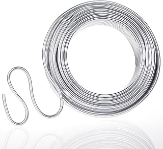 Aluminum Wire, Anezus 9 Gauge Bendable Metal Armature Aluminum Craft Wire for Wreath Making Beading Floral (Silver, 3 mm, 50 Feet/15m)