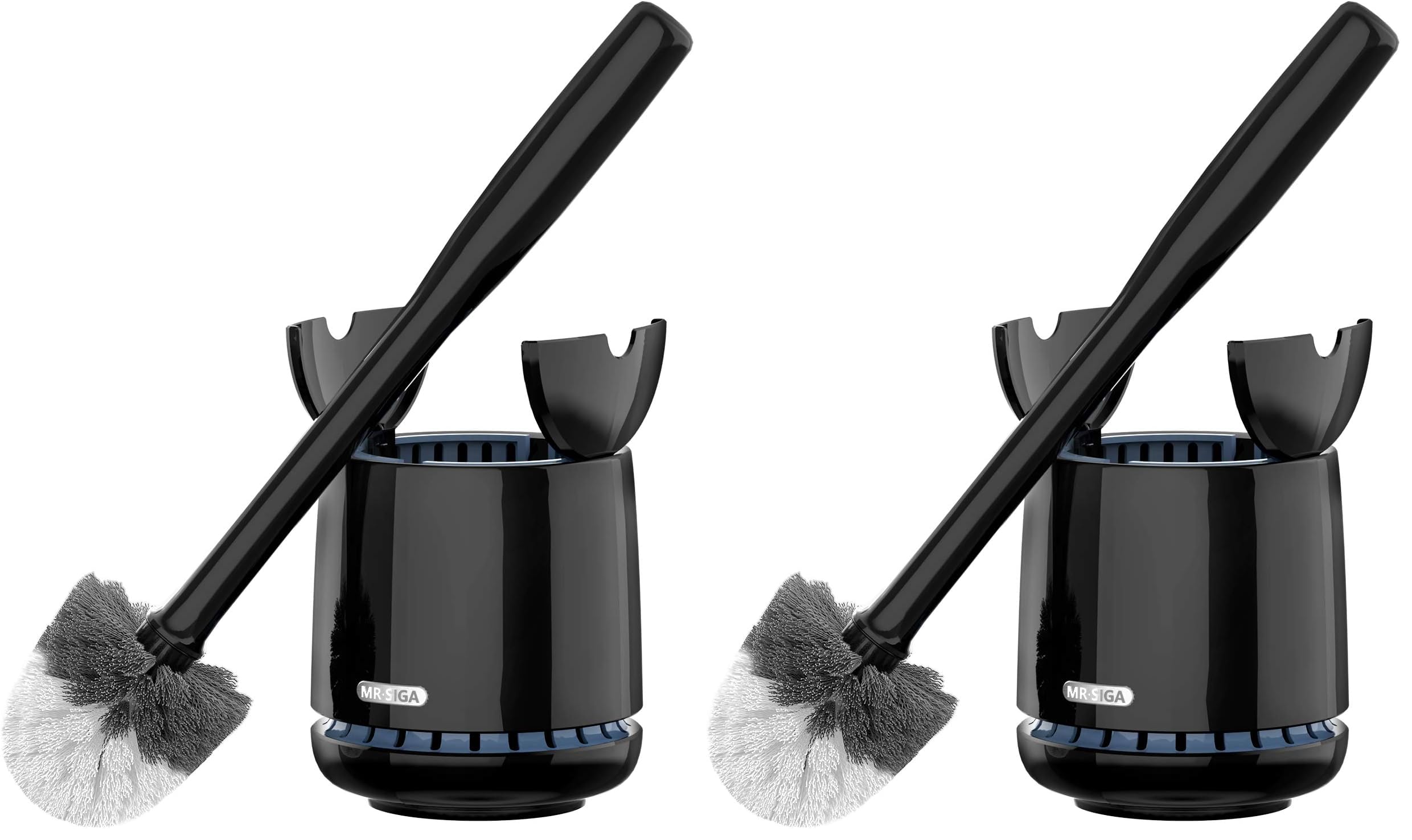 MR.SIGA Toilet Bowl Brush and Holder, Premium Quality, with Solid Handle and Dur