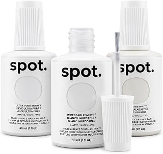 Touch-Up Paint | Matte Finish for Cabinets, Walls, Doors & Furniture | Multi-Tone White Repair Kit | Quick-Dry, Self-Priming, Low-Odor, Eco-Friendly | No-Sanding or Primer Needed | 3 Pack by spot.