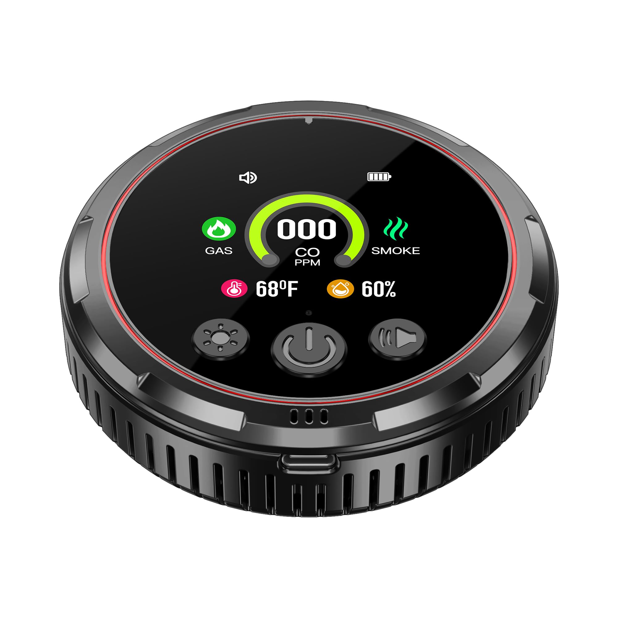 Multi‑Function Indoor Air Safety Monitor, Plug‑in Carbon Monoxide Gas Smoke Alar