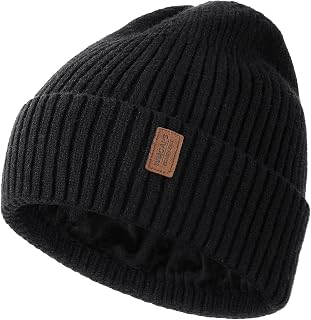Wmcaps Knit Beanie - Thermal Winter Hat with Fleece Lining, Gift for Men