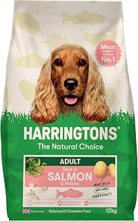 Harringtons Complete Dry Adult Dog Food Salmon & Potato 12kg | Made with High Quality & All Natural Ingredients - Freshly Prepared Meat Ingredients - Supports Gut Health