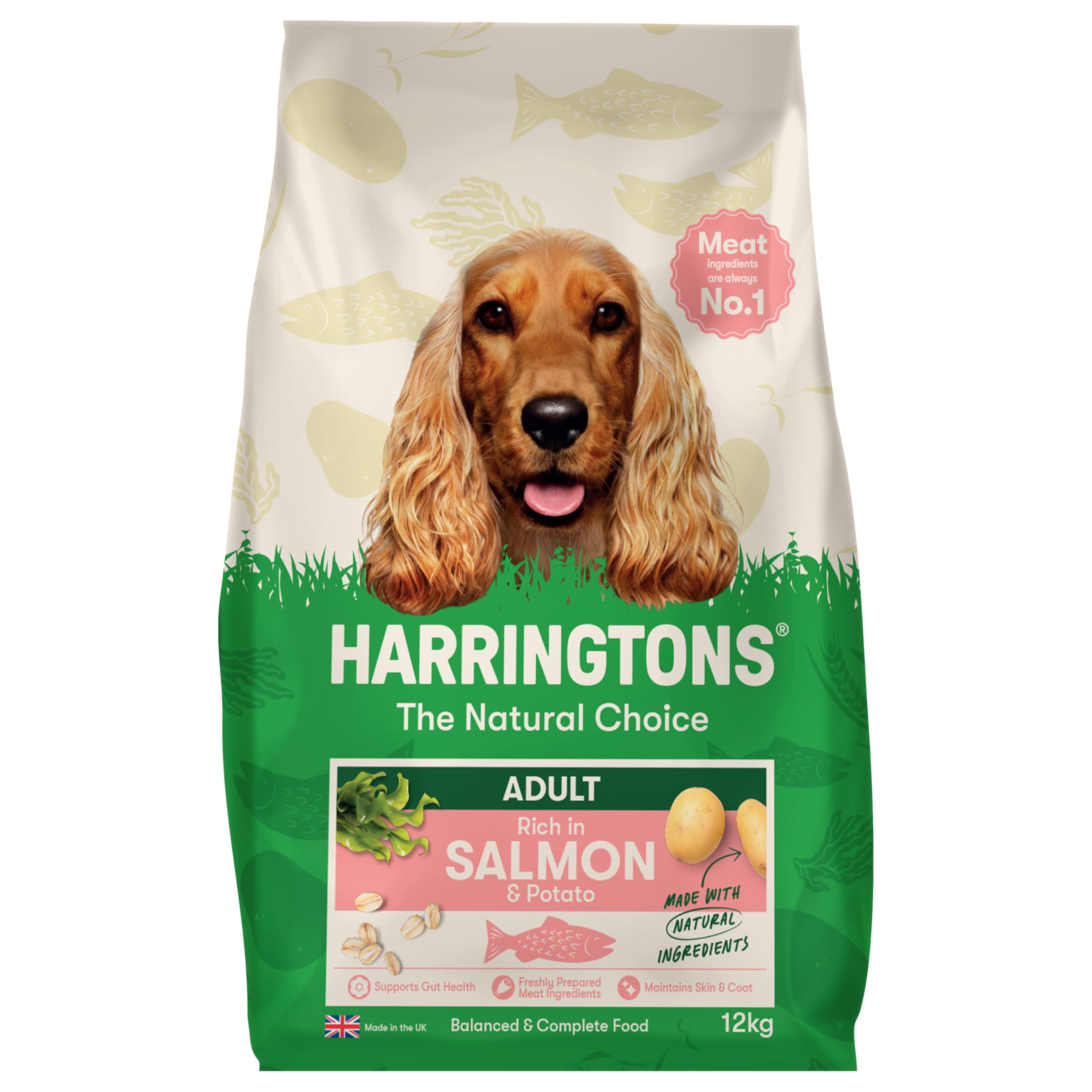 Harringtons Complete Dry Adult Dog Food Salmon & Potato 12kg | Made with High Qu
